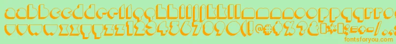 MisirloudayRegular Font – Orange Fonts on Green Background