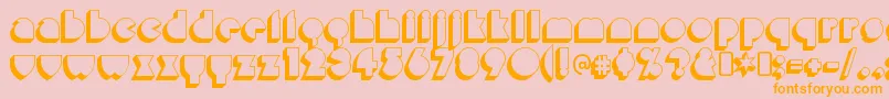 MisirloudayRegular Font – Orange Fonts on Pink Background