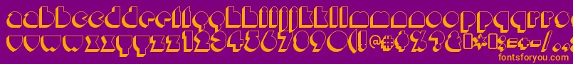 MisirloudayRegular Font – Orange Fonts on Purple Background