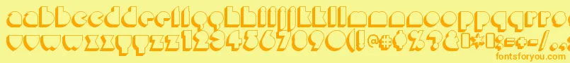 MisirloudayRegular Font – Orange Fonts on Yellow Background