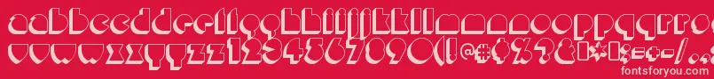 MisirloudayRegular Font – Pink Fonts on Red Background
