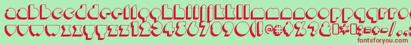 MisirloudayRegular Font – Red Fonts on Green Background