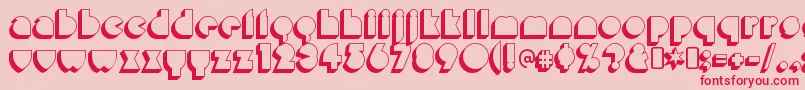 MisirloudayRegular Font – Red Fonts on Pink Background
