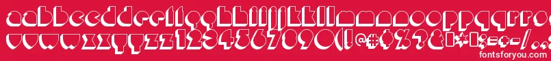 MisirloudayRegular Font – White Fonts on Red Background