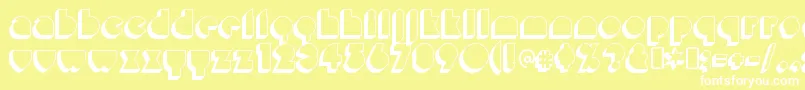 MisirloudayRegular Font – White Fonts on Yellow Background