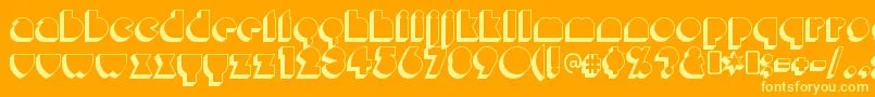 MisirloudayRegular Font – Yellow Fonts on Orange Background
