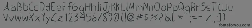 PincelHandwrite Font – Black Fonts on Gray Background