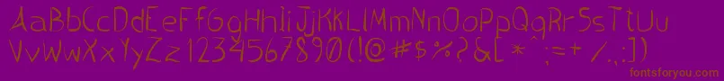 Шрифт PincelHandwrite – коричневые шрифты на фиолетовом фоне