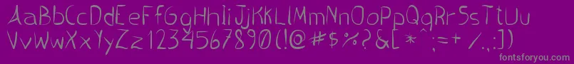 PincelHandwrite Font – Gray Fonts on Purple Background
