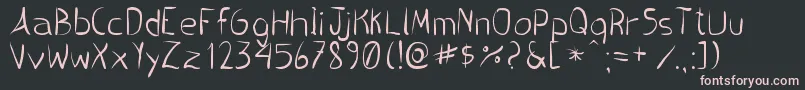 PincelHandwrite Font – Pink Fonts on Black Background