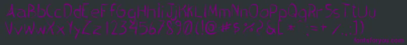 PincelHandwrite Font – Purple Fonts on Black Background