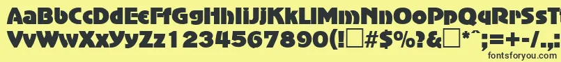 AdvertisersgothicRegular Font – Black Fonts on Yellow Background