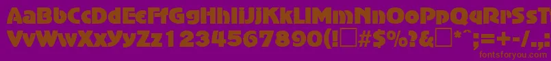 AdvertisersgothicRegular Font – Brown Fonts on Purple Background