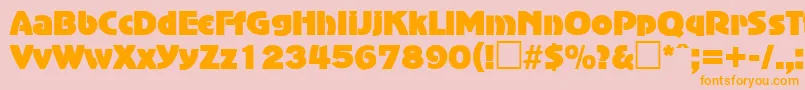 AdvertisersgothicRegular Font – Orange Fonts on Pink Background