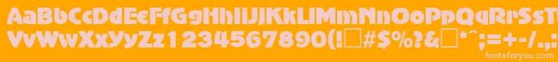 AdvertisersgothicRegular Font – Pink Fonts on Orange Background