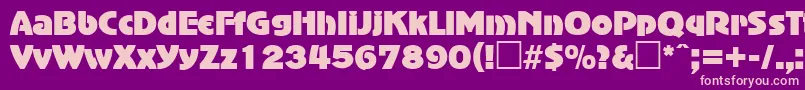 AdvertisersgothicRegular Font – Pink Fonts on Purple Background