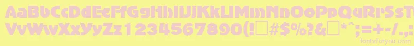 AdvertisersgothicRegular Font – Pink Fonts on Yellow Background