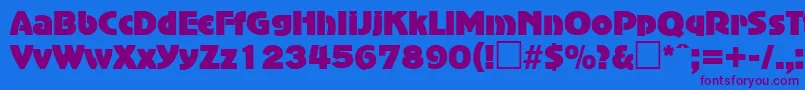 AdvertisersgothicRegular Font – Purple Fonts on Blue Background