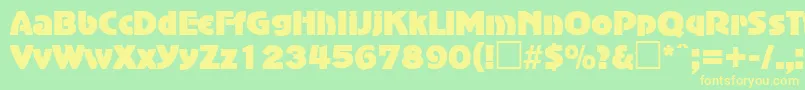 AdvertisersgothicRegular Font – Yellow Fonts on Green Background
