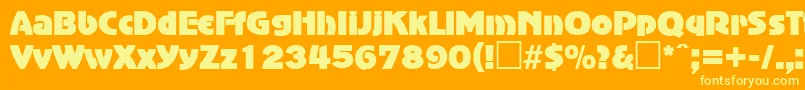 AdvertisersgothicRegular Font – Yellow Fonts on Orange Background