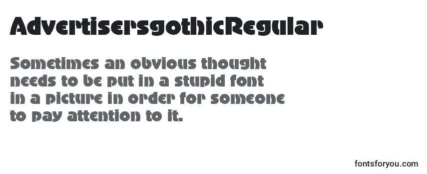 AdvertisersgothicRegular Font