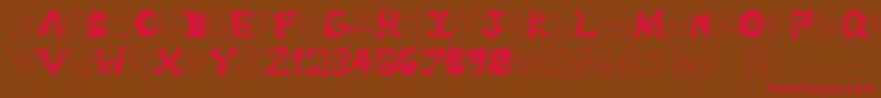 Archi Font – Red Fonts on Brown Background