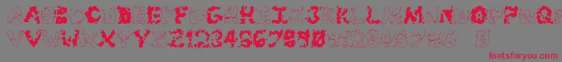Archi Font – Red Fonts on Gray Background