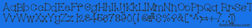 Hellobubblebutt Font – Black Fonts on Blue Background