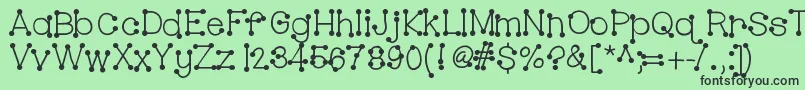 Hellobubblebutt Font – Black Fonts on Green Background