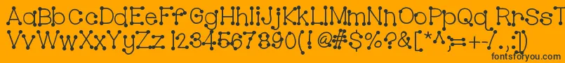 Hellobubblebutt Font – Black Fonts on Orange Background