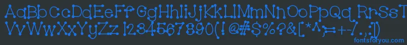 Hellobubblebutt Font – Blue Fonts on Black Background