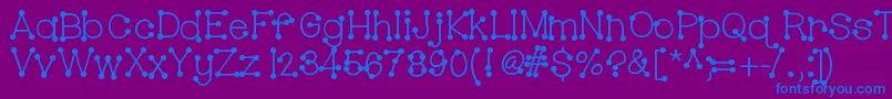 Hellobubblebutt Font – Blue Fonts on Purple Background