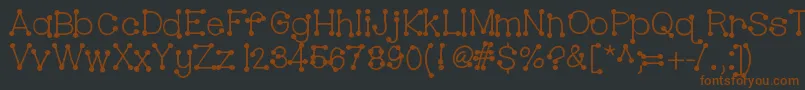 Hellobubblebutt Font – Brown Fonts on Black Background