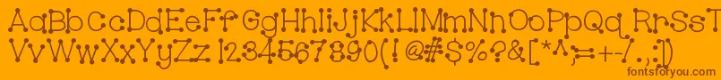 Hellobubblebutt Font – Brown Fonts on Orange Background