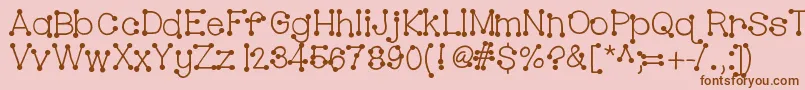 Hellobubblebutt Font – Brown Fonts on Pink Background