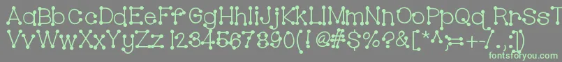 Hellobubblebutt Font – Green Fonts on Gray Background