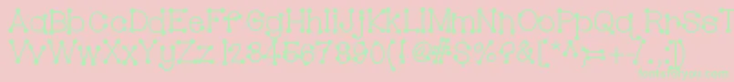 Hellobubblebutt Font – Green Fonts on Pink Background