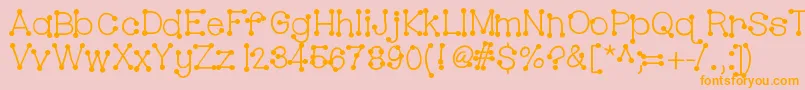 Hellobubblebutt Font – Orange Fonts on Pink Background