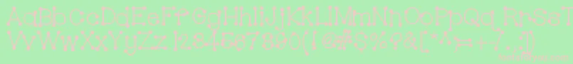 Hellobubblebutt Font – Pink Fonts on Green Background