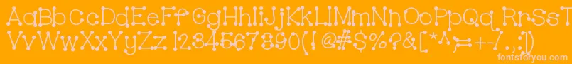 Hellobubblebutt Font – Pink Fonts on Orange Background