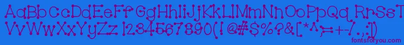 Hellobubblebutt Font – Purple Fonts on Blue Background