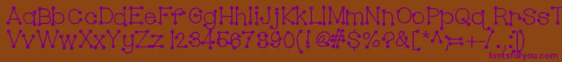 Hellobubblebutt Font – Purple Fonts on Brown Background