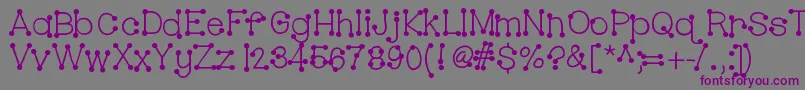 Hellobubblebutt Font – Purple Fonts on Gray Background