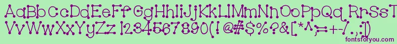 Hellobubblebutt Font – Purple Fonts on Green Background
