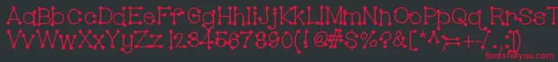 Hellobubblebutt Font – Red Fonts on Black Background