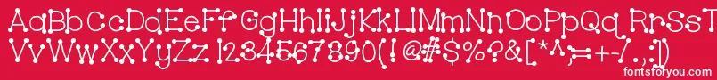 Hellobubblebutt Font – White Fonts on Red Background