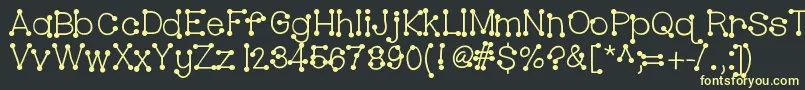 Hellobubblebutt Font – Yellow Fonts on Black Background