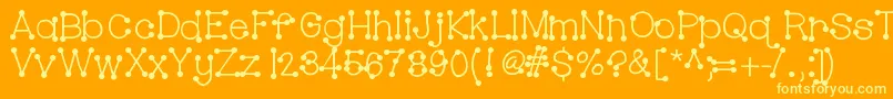 Hellobubblebutt Font – Yellow Fonts on Orange Background