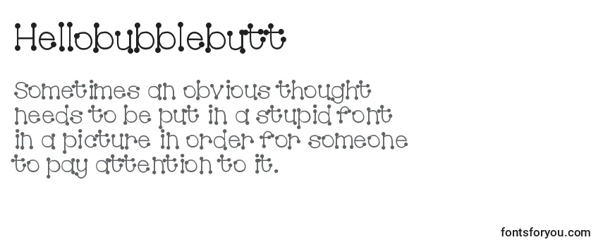 Обзор шрифта Hellobubblebutt