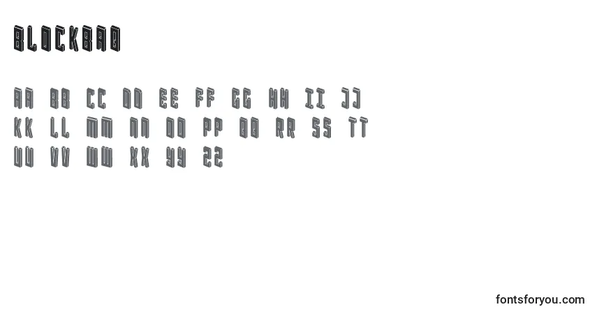 Schriftart Blockbaq2 – Alphabet, Zahlen, spezielle Symbole